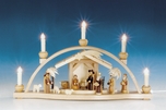 Nativity Scene Schwibbogen (5 Electric Candles) - Knuth Neuber