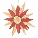Red Wooden Star Ornament (6 Inches) - Hoyer Studios